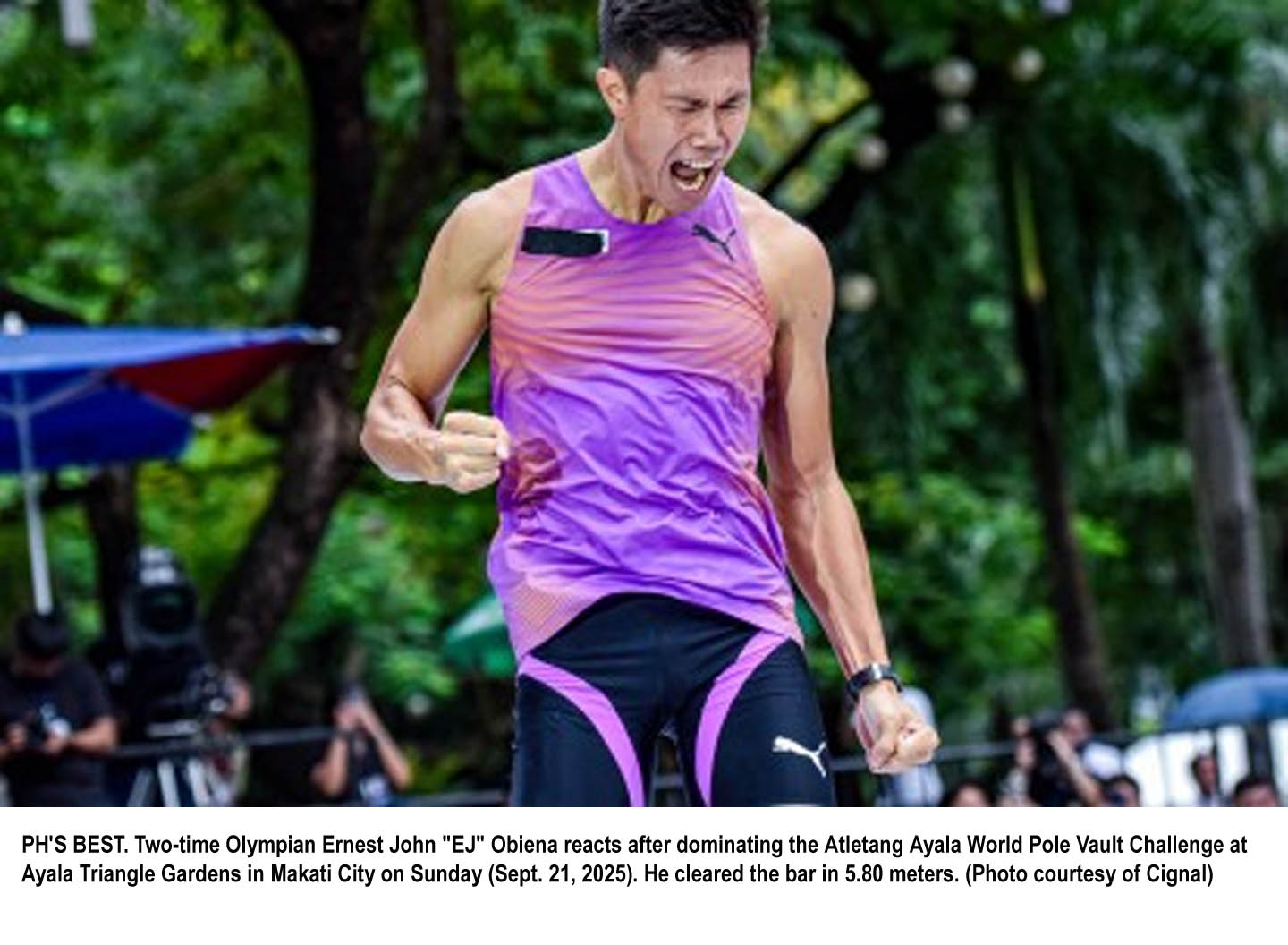 Obiena Captures Gold at Historic Atletang Ayala World Pole Vault Challenge