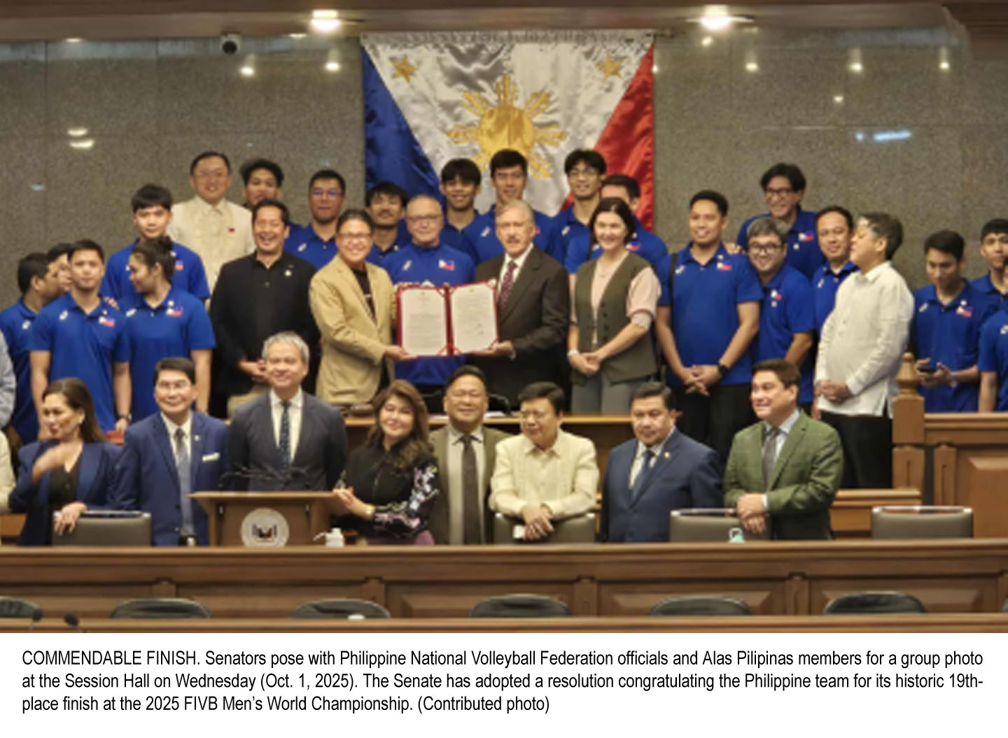 Senate Honors Alas Pilipinas for Historic FIVB World Championship Finish