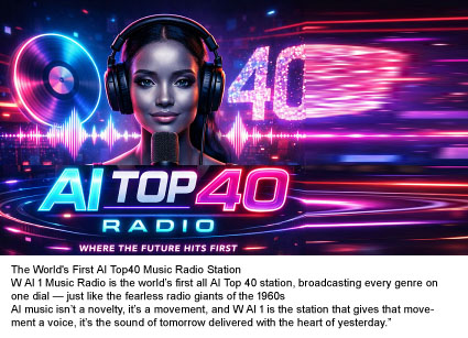 Rock Raymond Productions has officially launched W AI?1 Music Radio, the world&rsquo;s first all?AI Top 40 radio format