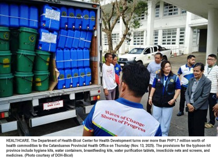 DOH Sends ?1.7-M Health Aid to Typhoon Uwan&ndash;Stricken Catanduanes