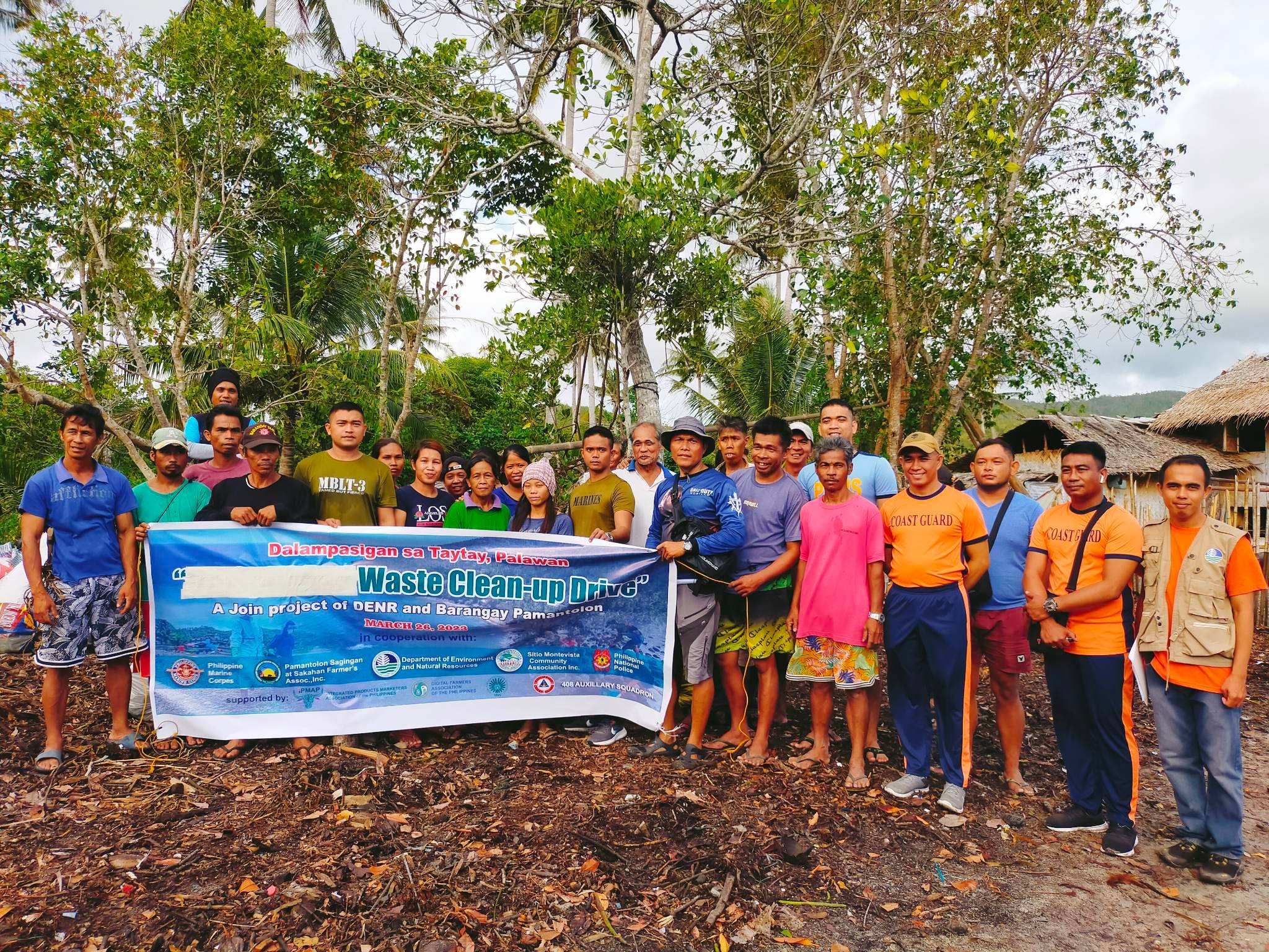 Clean-up Drive led by Farmers Association in Taytay, Palawan