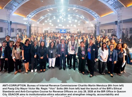 BIR Launches Ethics and Anti-Corruption Program to Strengthen Integrity Among Revenue Officers