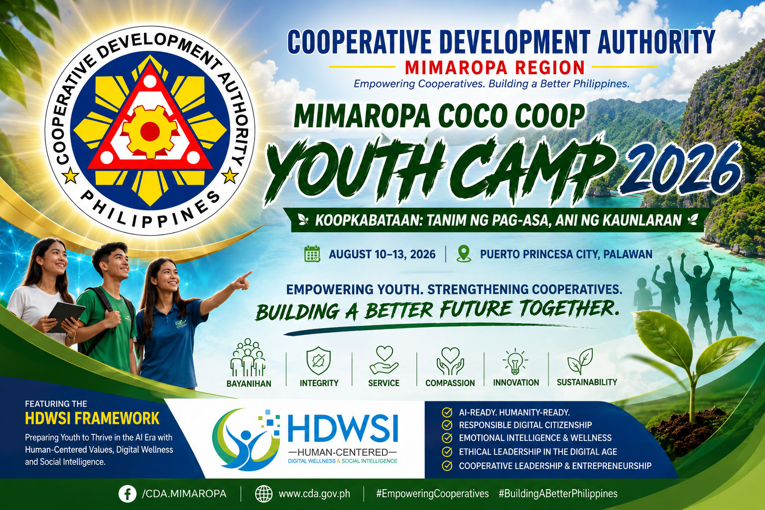 CDA MIMAROPA Youth Camp 2026 to Feature Groundbreaking HDWSI Framework, Empowering the Next Generation of Filipino Leaders in the AI Era