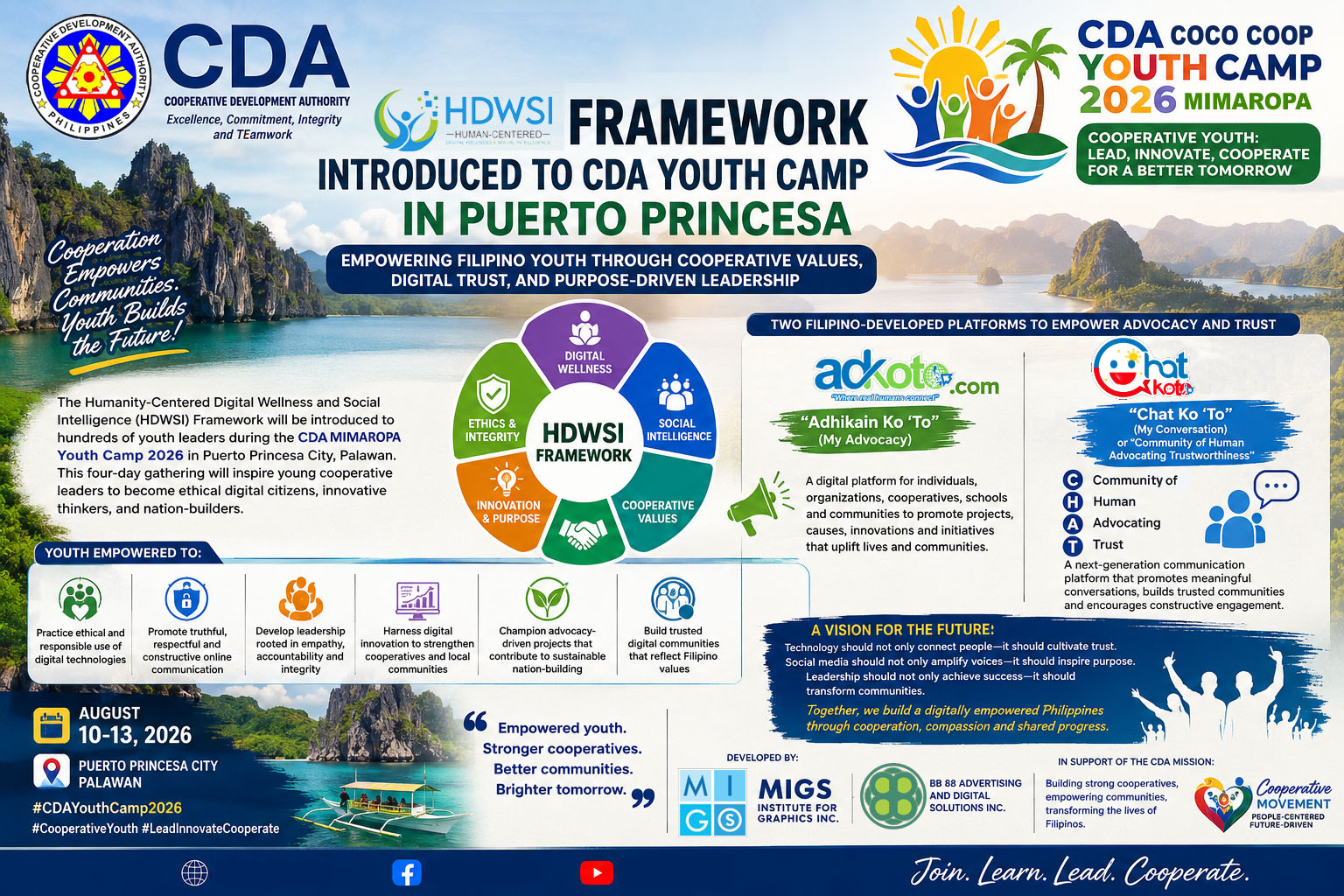 HDWSI Framework Inspires a New Generation of Cooperative Digital Leaders at CDA MIMAROPA Coco Coop Youth Camp 2026