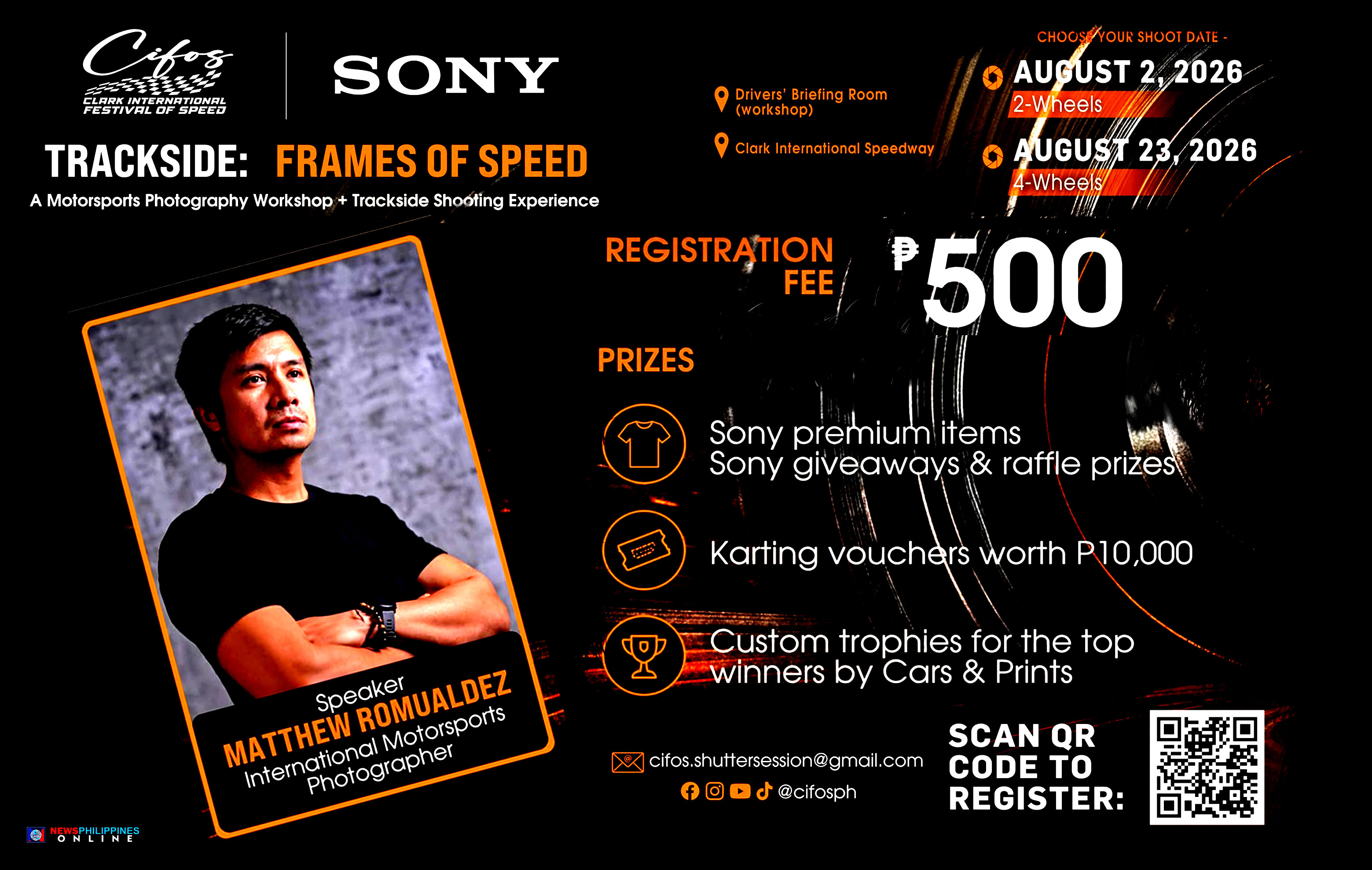 CIFOS Opens Registration for TRACKSIDE: Frames of Speed, Motorsports Photography Experience Returns with Sony Philippines