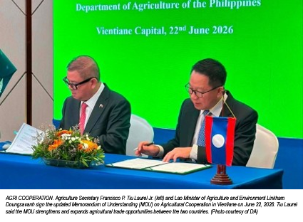 PH, Laos Deepen Agricultural Partnership to Boost Trade, Food Security