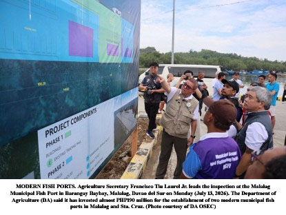 DA Invests P190 Million in Modern Fish Ports to Strengthen Davao Fisheries and Food Security