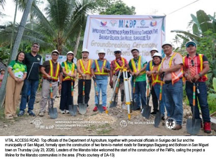New Farm-to-Market Roads to Boost Livelihoods of Manobo Farmers in Surigao del Sur