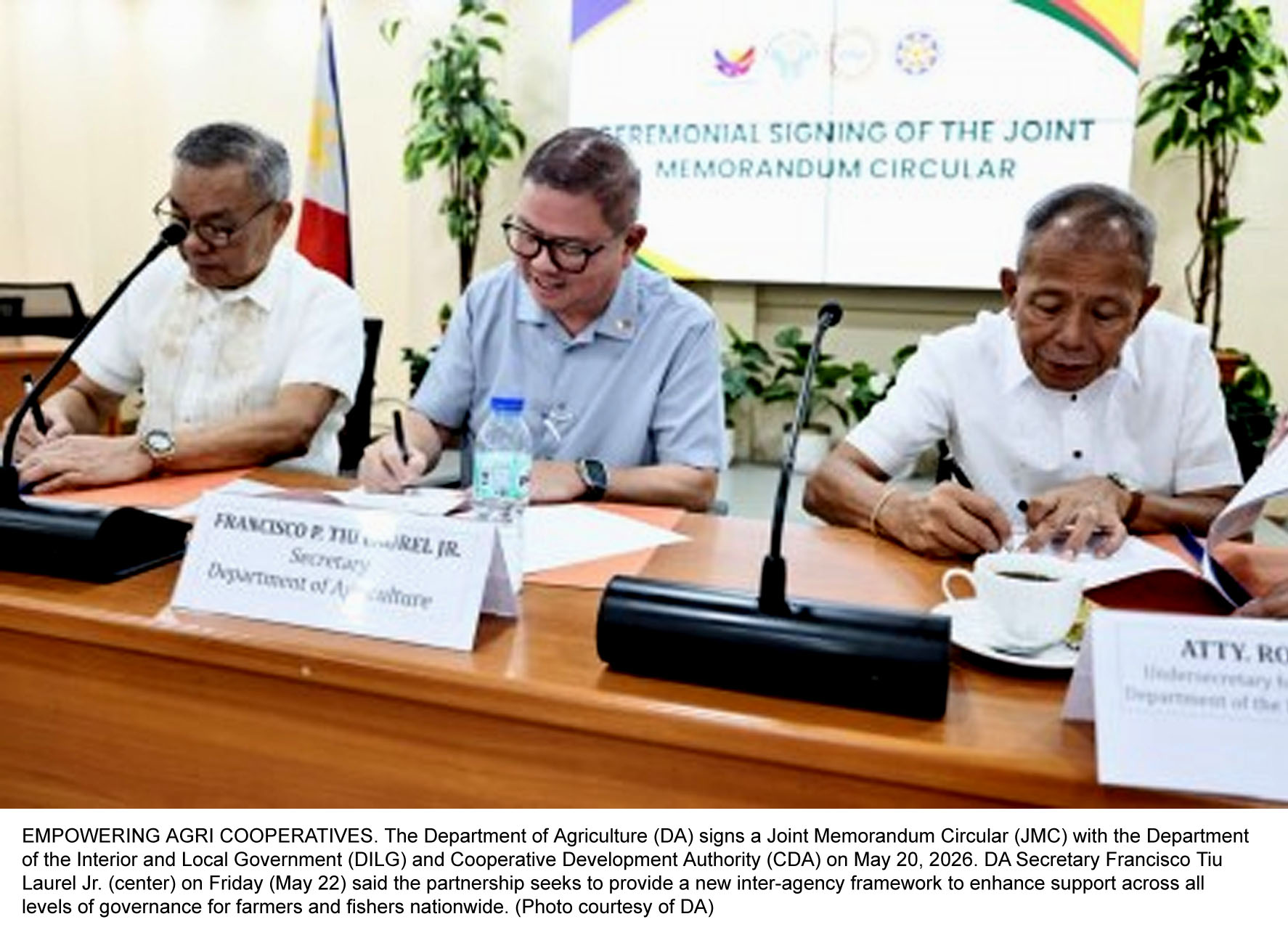 DA, DILG, CDA Unite to Strengthen Agricultural Cooperatives Nationwide