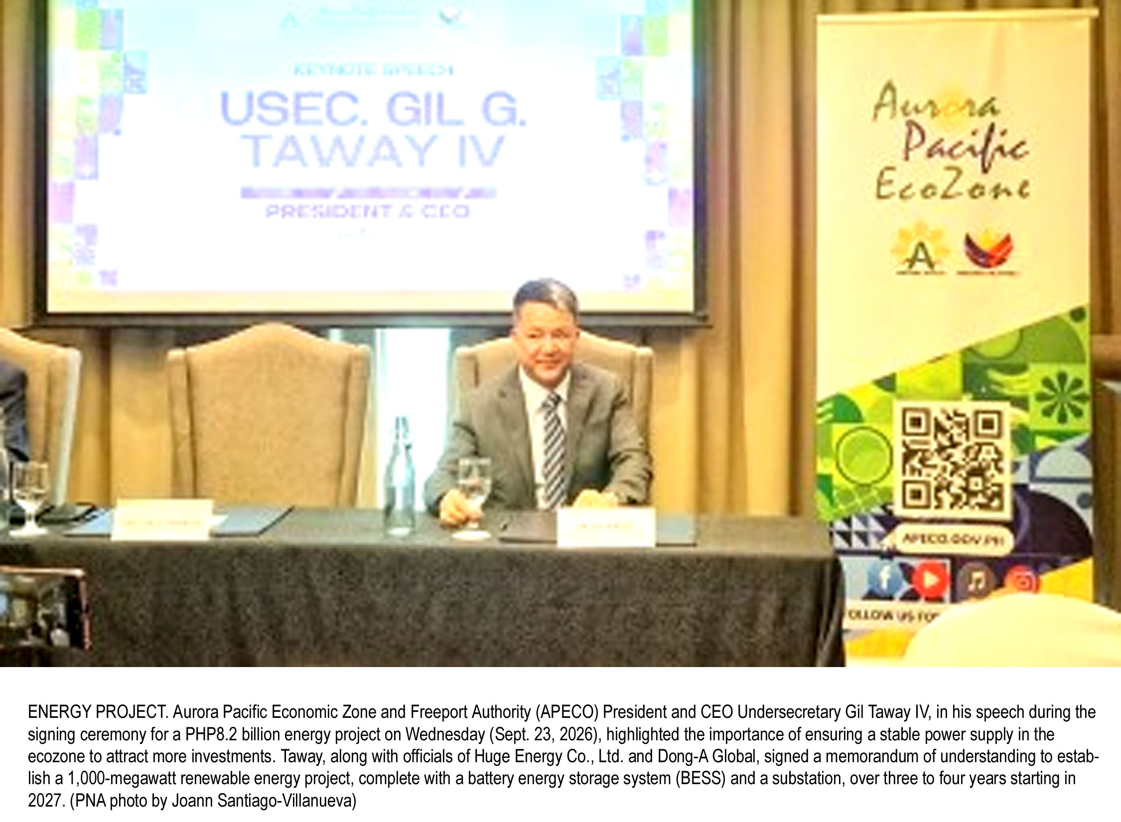 1-GW Renewable Energy Project Seen Boosting APECO Investment Drive