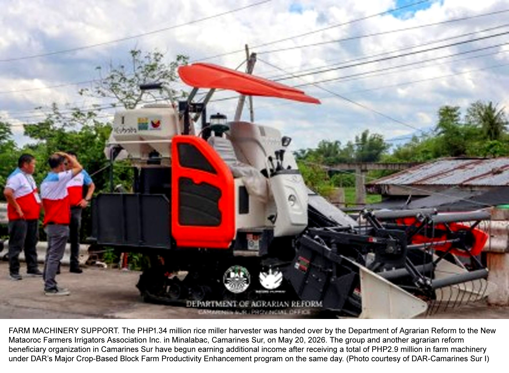 DAR Farm Machinery Strengthens Camarines Sur ARBOs, Boosts Farmers&rsquo; Earnings