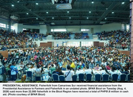 Over 22,000 Bicol Fisherfolk Receive P 51.8 Million in Presidential Aid to Strengthen Livelihoods